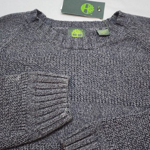 TIMBERLAND Men's Cotton Cable‎ Knit Gray Sweater Sz XL NWT - Picture 4 of 6